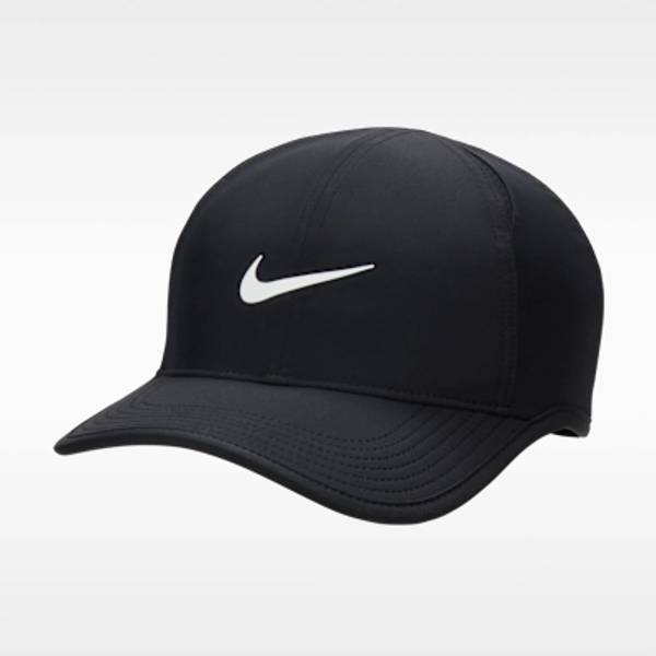Nike Dri-FIT Club unstrukturierte Featherlight Cap - Schwarz/Weiß - Size XS/S