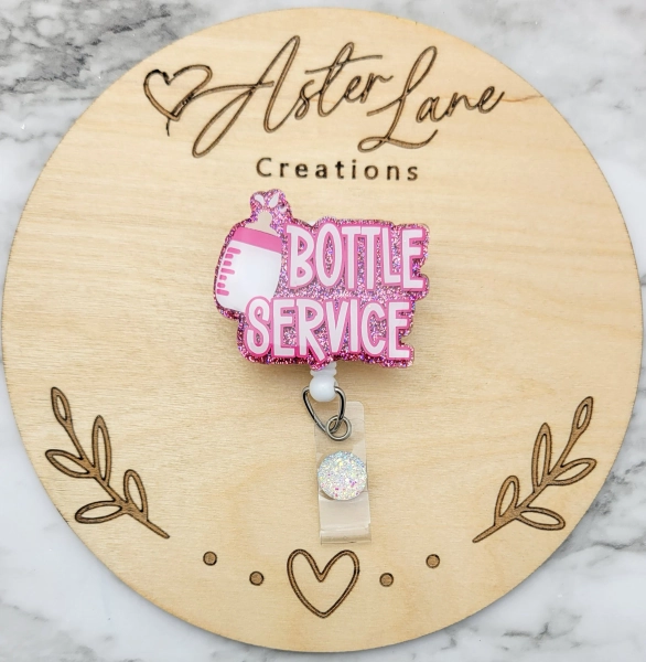 Bottle Service Badge Reel, Labor and Delivery Badge Reel, Cute Badge Reel, Nurse Badge Reel, Medical Badge Reel, Pediatrician Badge Reel, P