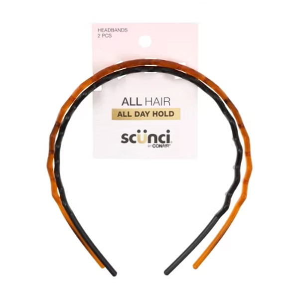 ⭐️scünci Zig Zag Headbands - All Hair - 2pcs: Hair Styling, Securing Hair