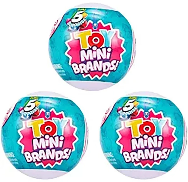 5 Surprise Toy Mini Brands Capsule 3pk Series 1 Real Miniature Zuru