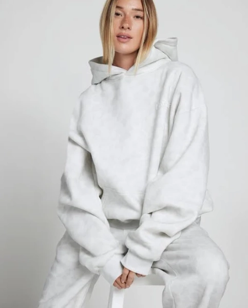 Comfrt Oversized Snow Leopard Hoodie