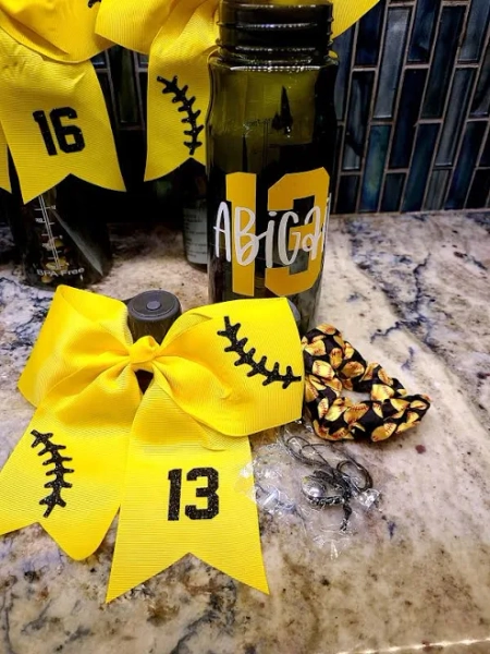 Custom Softball Gift Set: Softball Apparel Gift Set for Girls & Parents