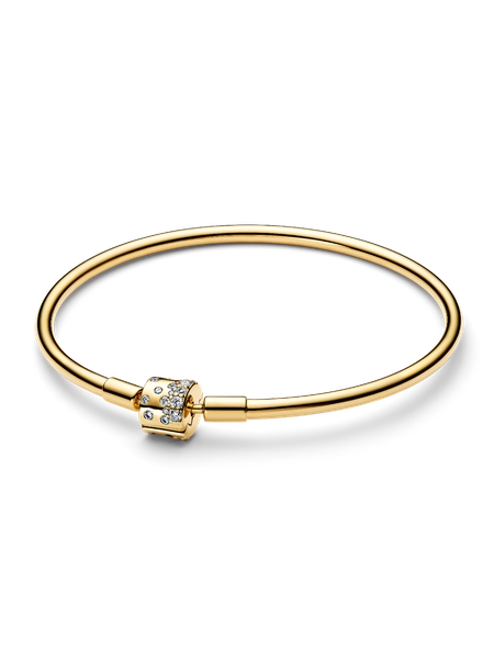 FINAL SALE - Sparkling Barrel Clasp Bangle