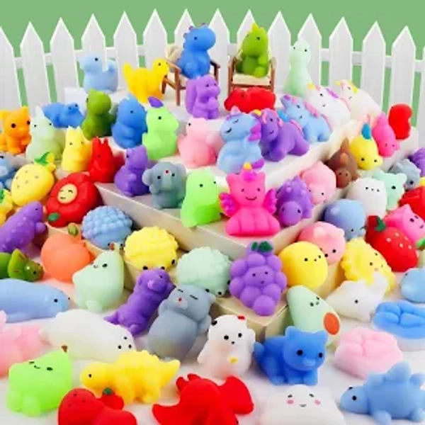 Pack of 130 Squishy Kawaii Squeeze Toy