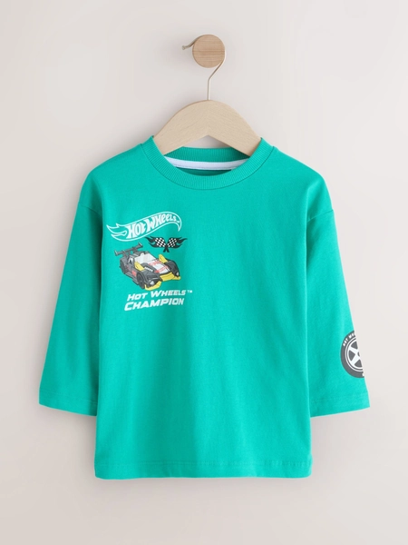 Green Hot Wheels Long Sleeve T-Shirt (9mths-8yrs)