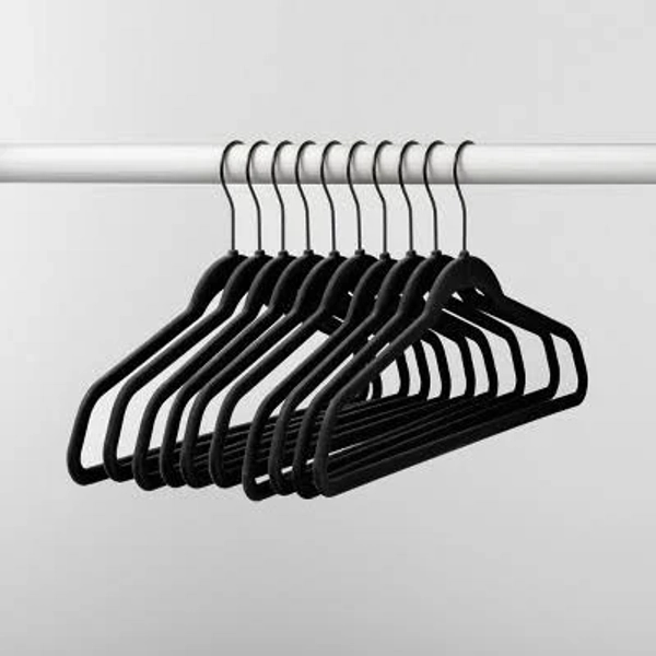 Brightroom Flocked Black Hangers