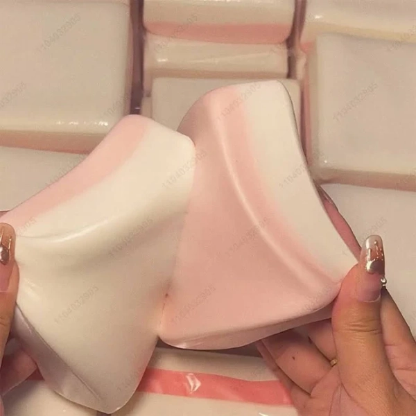 Squishy Double-Sided Sticky Rice Cake Pink Slow Rising Rice Cake Squishy Slow Rebound Cake Bread