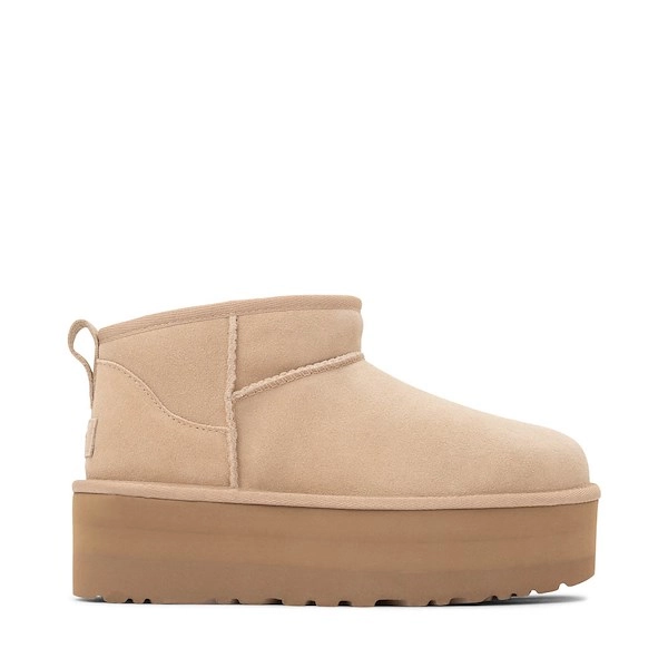 Womens UGG&reg; Classic Ultra Mini Platform Boot - Sand