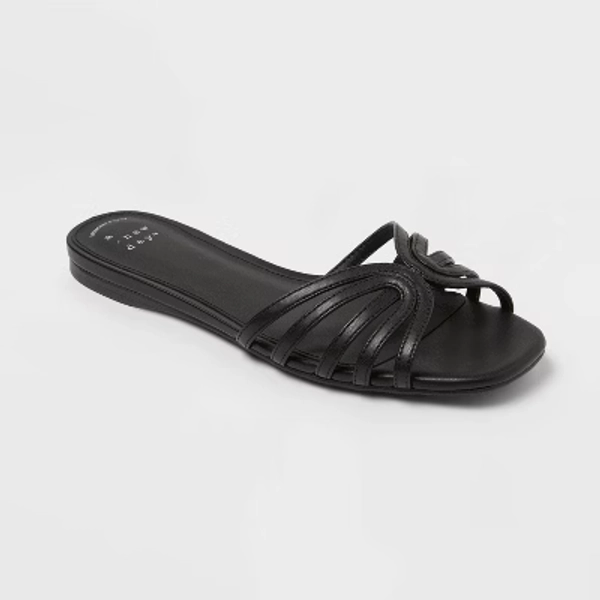 Women’s Mariana Sandals with Memory Foam Insole - A New Day™ Black 6