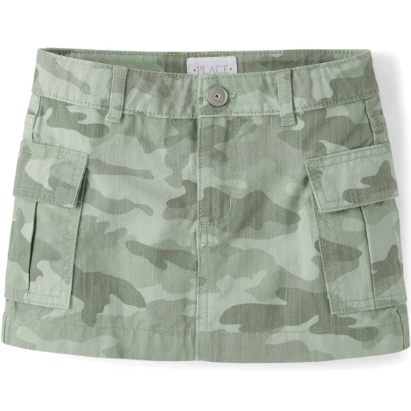 The Children's Place Girls Camo Cargo Skirt