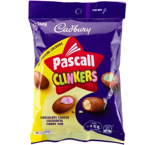 Cadbury Pascal Clinkers Candy Bag