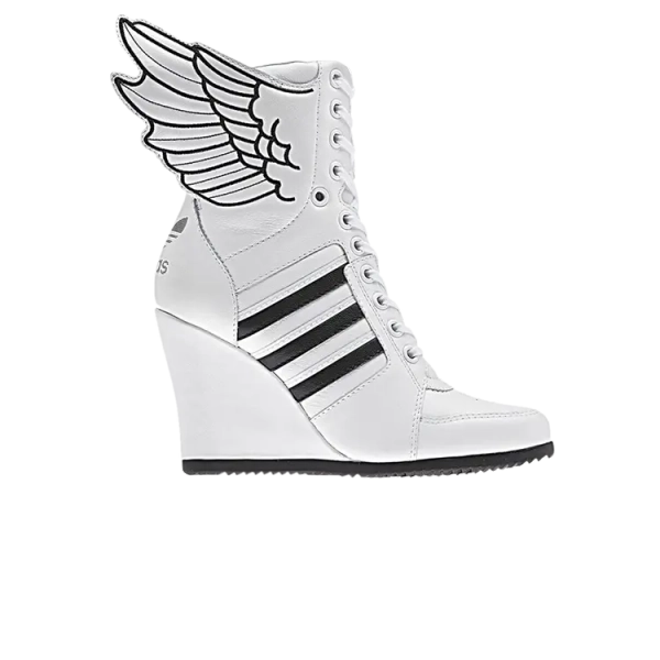 Buy Adidas Wmns Jeremy Scott Wings Wedge High 'White Black' - G95553 | GOAT