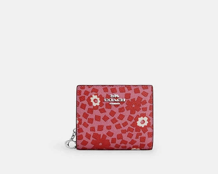 Coach Women's Floral Print Snap Wallet