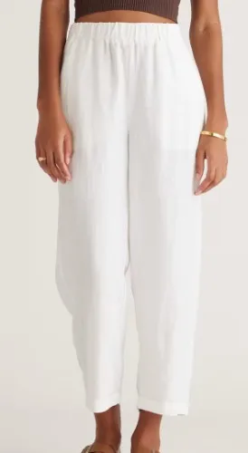 100% European Linen Pants in White