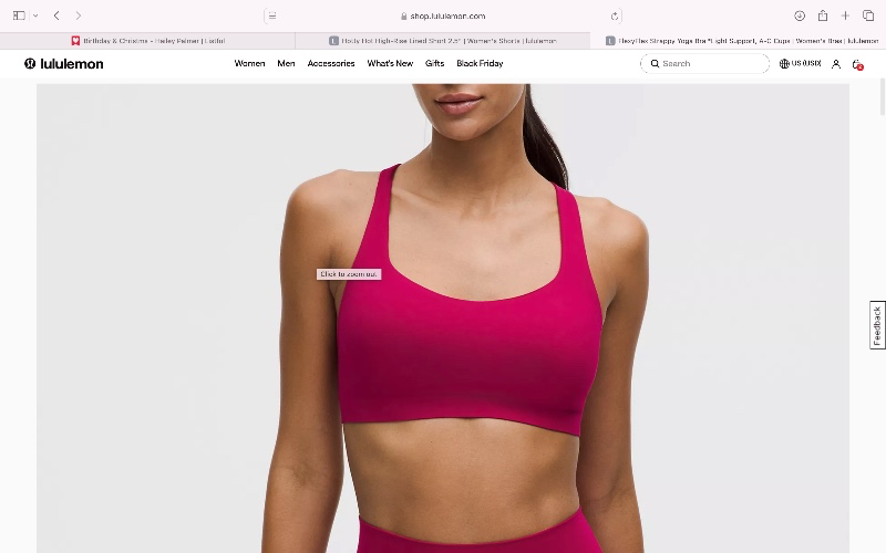 FlexyFlex Strappy Yoga Bra *Light Support, A-C Cups - berry rumble