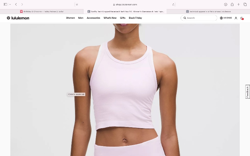Swiftly Tech Cropped Racerback Tank Top 2.0 - pink organza