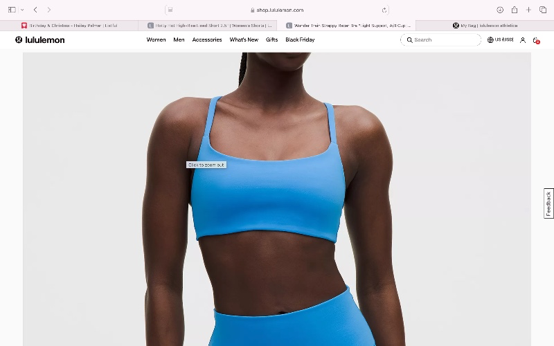 Wunder Train Strappy Racer Bra *Light Support, A/B Cup - cornflower