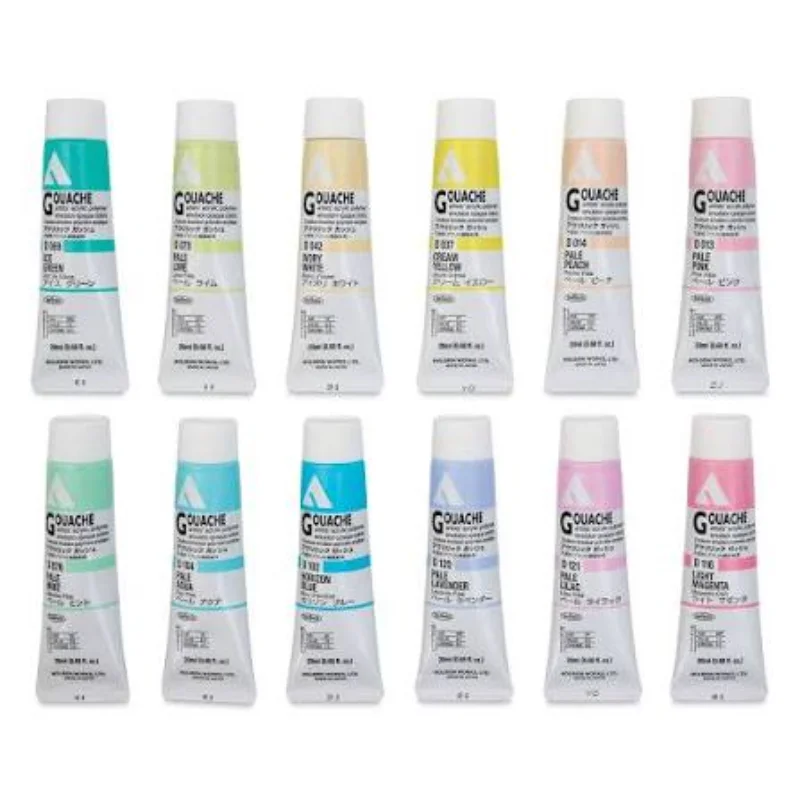 Holbein Acrylic Gouache  Set of 12 Pastel