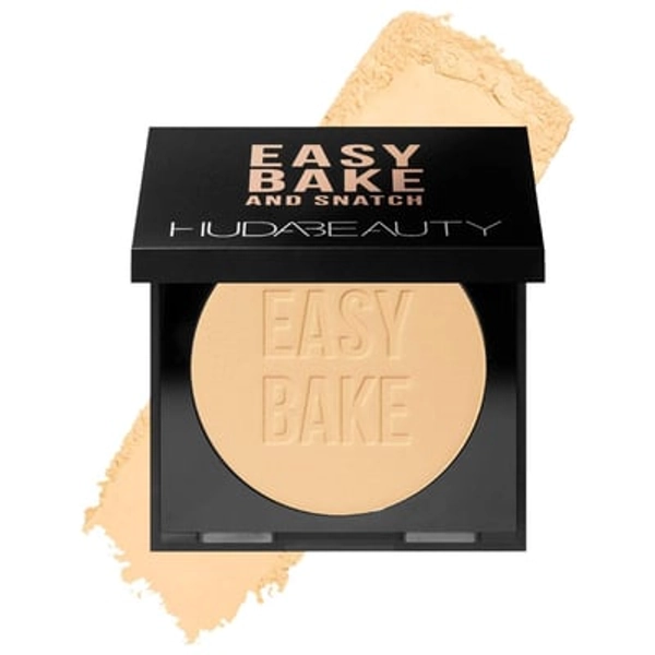 HUDA BEAUTY Easy Bake and Snatch Pressed Talc-Free Brightening and Setting Powder Banana Bread .29 oz
