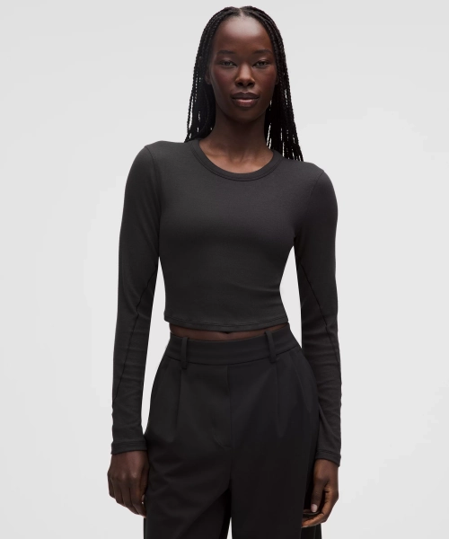 Hold Tight Straight-Hem Cropped Long-Sleeve Shirt | Women's Long Sleeve Shirts | lululemon
