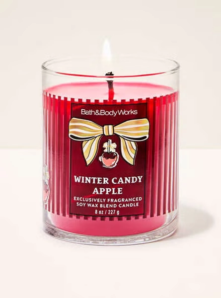 Winter Candy Apple Single Wick Candle