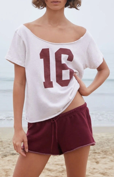 Burgundy Marcie Sweat Shorts