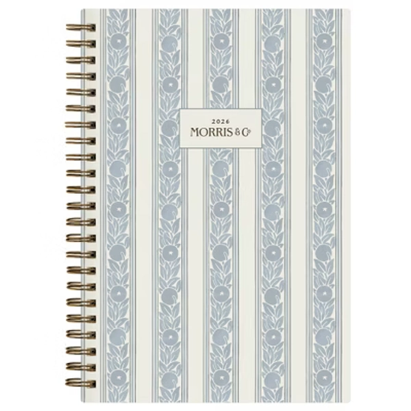 Morris & Co. by Blue Sky 5"x8" 2026 Weekly/Monthly Wirebound Planner Hardcover Fruit Stripe Slate