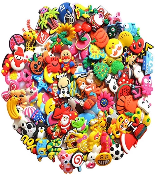 100pcs PVC Random Different Shoe Charms for Shoe and Wristband Bracelet Decoration Party Gifts - Walmart.com