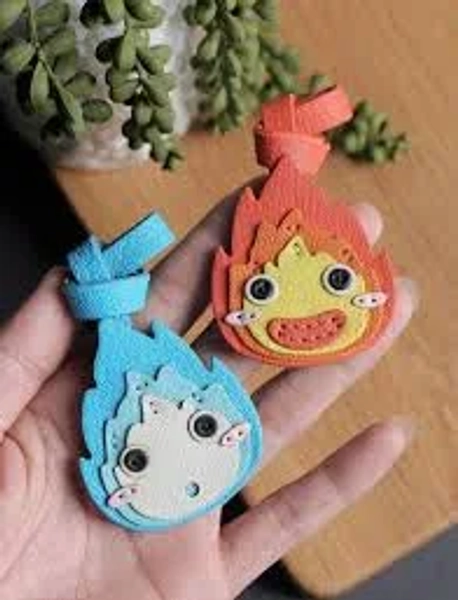 Calcifer Car Charm, Howl's Moving Castle Rearview Mirror Decoration