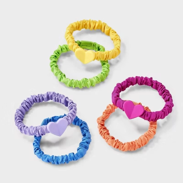 Mini Elastic Scrunchies with Hearts - 6pk - Cat & Jack