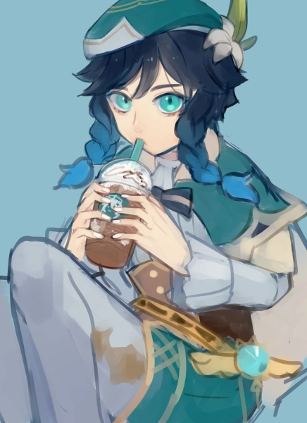 Venti Mocha Frappe 4x6" Postcard Genshin Impact mini print