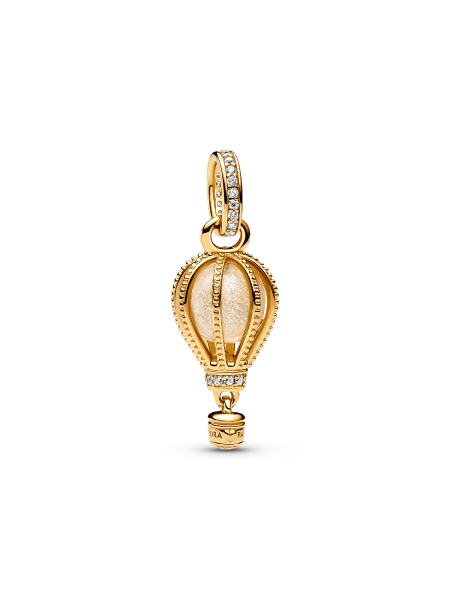 Sparkling Clear Hot Air Balloon Dangle Charm