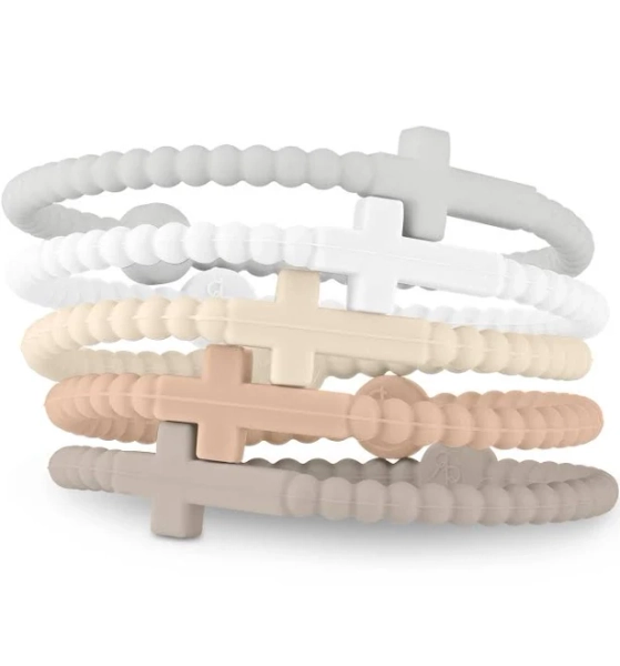 Ryan & Rose Jesus Silicone Cross Bracelets (5 Pack)