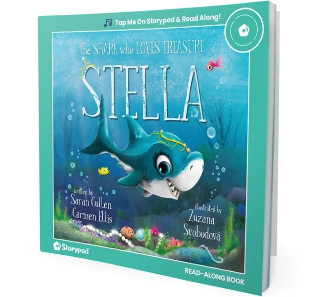Storypod Read-Along Book – Stella The Shark Who Loves Treasure, Ocean Blue