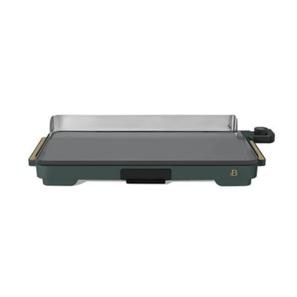 Made by Gather Beautiful XL Electric Griddle 12  x 22  with EverGood™ Ceramic Nonstick Coating  Thyme Green by Drew Barrymore