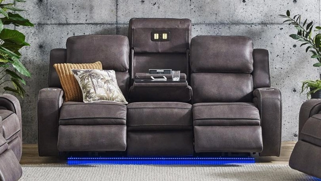 Bradford 3-Seater Fabric Powered Recliner Sofa