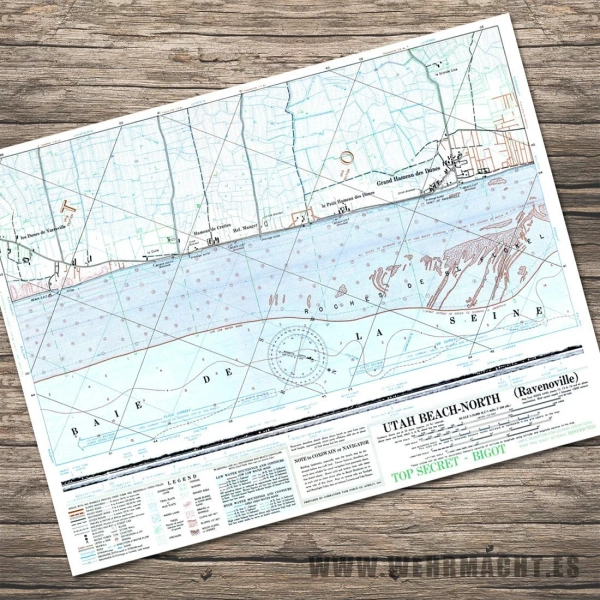 Map Utah Beach-North April 1944