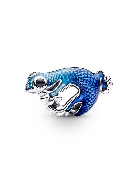 Metallic Blue Gecko Charm