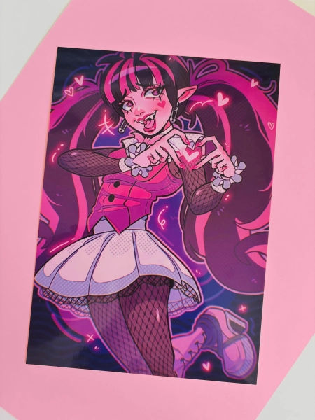 Draculaura Glossy Print: Ghoul School Monster Girl Art (5x7)