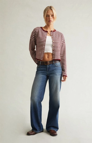 Zoe Low Rise Girlfriend Jeans Medium Indigo