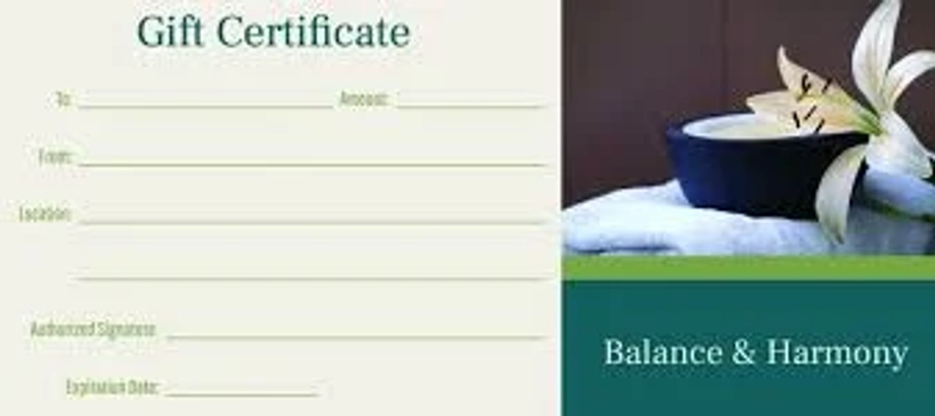 Massage Gift Certificate