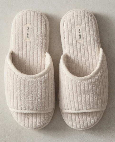 FLATFORM TERRY SLIPPERS | Zara Home Worldwide