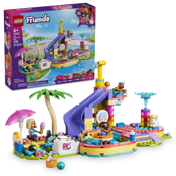 LEGO Friends Fun Water Park Day - Building Toy for Girls & Boys, Ages 6+ - Pretend Play Toy & Figures - Gift for Birthdays - 42676 - Walmart.com