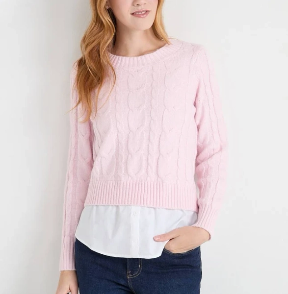 Ricki's Cable Knit Fooler Sweater