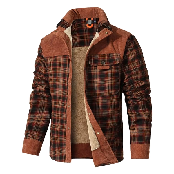 Men's Jackets Winter Windproof Warm Casual Bomber Coat Plaid Sherpa Lined Flannel Outdoor Classic Jacket Men US Size - AliExpress 200000343