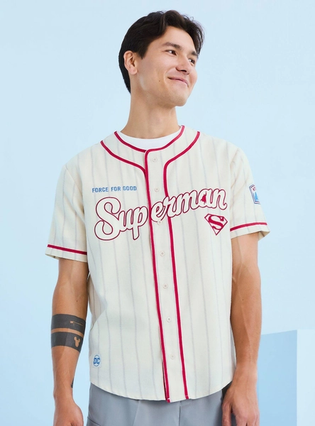 DC Comics Superman Clark Kent Striped Baseball Jersey - BoxLunch Exclusive