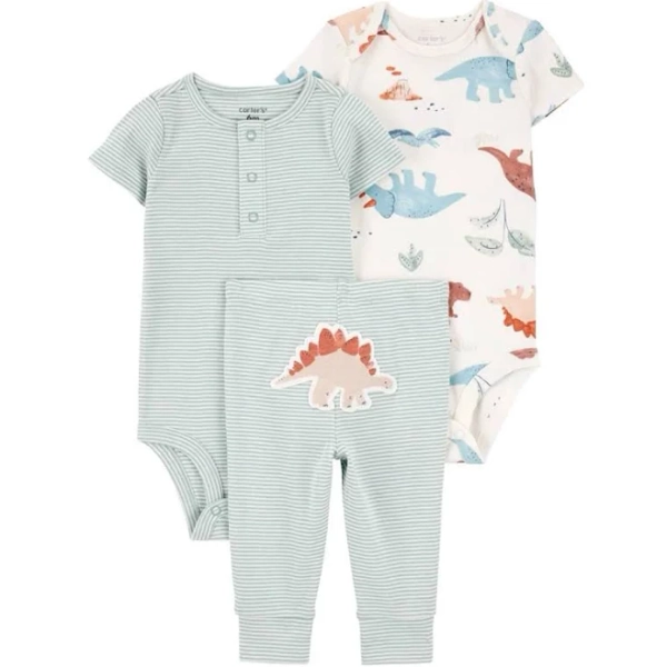 Carter's Baby Boys 3-Piece Dinosaur Bodysuit & Pants Set