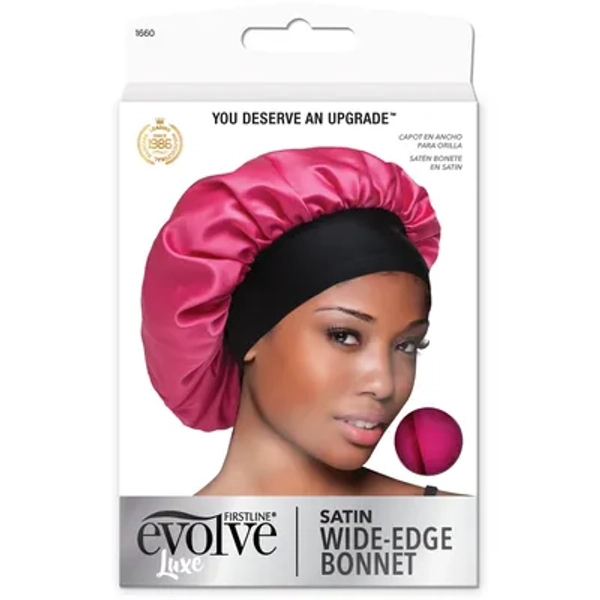 Evolve Products Satin Wide Edge Bonnet: Securing Hair, Headwrap Included, Suitable For All Hair Types