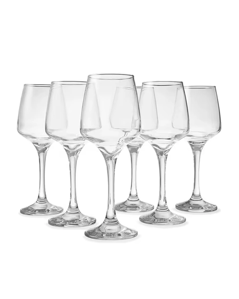 6 Santorini White Wine Glasses