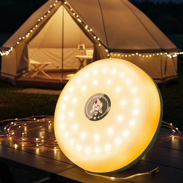 BAOKALER Camping String Lights Retractable, 32.8ft Outdoor Lanterns with 5 Lighting Modes, 2000MAH Camping Lights Rechargeable, USB, Waterproof